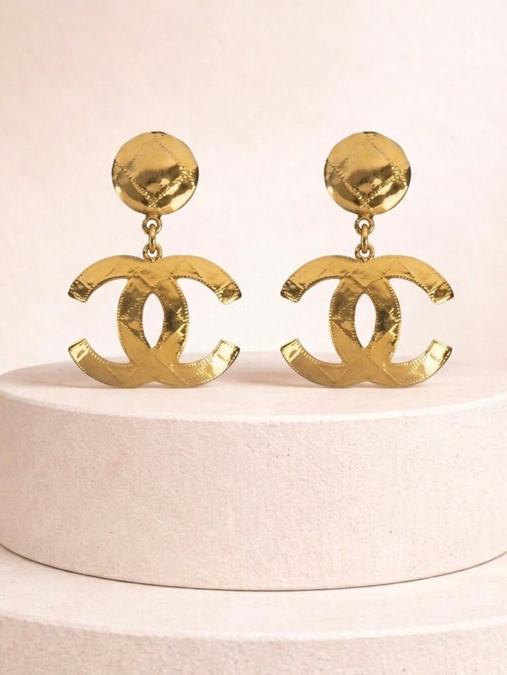Chanel CC clip-on drop earrings (1994)